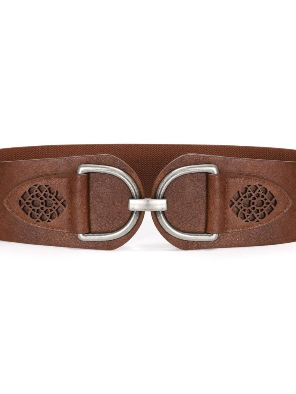 Vintage Women Stretchy Wide Belt Chunky Buckle Elastic Wide Waist Belts for